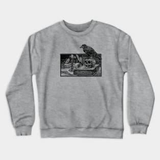 Vintage Books and Bird Crewneck Sweatshirt